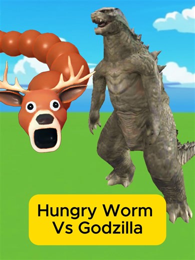 Hungry Worm Battles Godzilla in Garry's Mod Gameplay