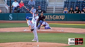 Gunnar Hoglund Ks his fourth and final batter