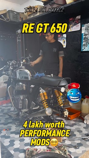 Twinz On Wheelz Garage on Instagram: "Royal enfield GT 650 came in for some performance modes 1.ohlins spring and preload adjuster on front fork 2.ohlins rear suspension with gull adjustability 3.ixil titanium headers 4.sc project titanium GT 650 slip on exhaust #royalenfield #continentalgt650 #continental #indian #india #kerala #ohlins #scproject #superbikes #superbikesinindia @ohlins.india @ohlinsthailand @scprojectexhaustofficial @ixilsilencers @royalenfield @continental__gt650"