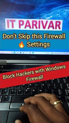 🔥Keep Systems 🖥️ Safe from Hackers #enable #firewall #windows #itparivar #shorts