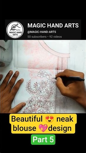 🌿 Every Stitch Ek Art! Handmade Neck Design ❤️ #art #embroiderydesigns