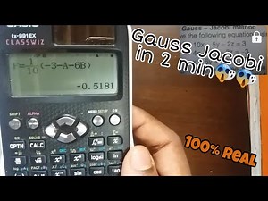 Casio fx-991ex Gauss jacobi method in 2 min |FE math How to use casio fx 991ex