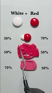 30% vs 50% vs 70% White Paint Challenge! 🎨 Which Pink wins? #artofhues #oddlysatisfying #asmrart
