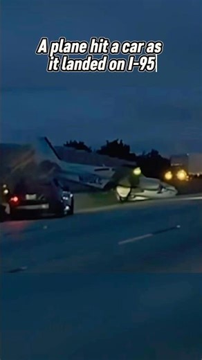 Beech Baron lands on CAR on I-95