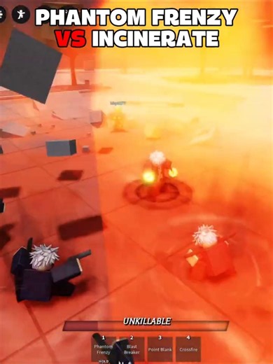 Phantom Frenzy vs Incinerate #roblox #thestrongestbattlegrounds