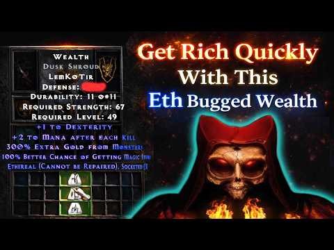 Testing Eth Bugged Wealth Runeword – Trying It Was INSANE! 💰🔥 | Diablo 2