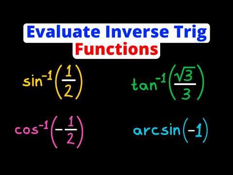 Evaluate Inverse Trig Functions - Without a Calculator | Eat Pi