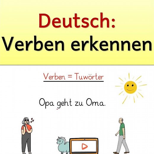 Verben erkennen - Grundschule