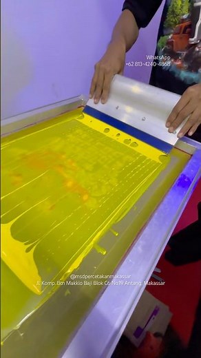 Sablon manual simulated color process #usahasablonkaos #screenprinting #sablonmanual #cetaksablon