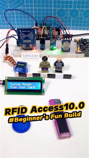 SunFounder Maker Education | Arduino Smart Door Lock with RFID & Fire Detection 🚪🔥#Arduino #RFIDDoorLock #SmartHomeSecurity #ArduinoProject #STEMEducation | Instagram