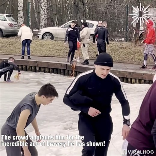 13K views · 458 reactions | Dog Rescued from Ice by Brave Man! | Dog Kindness | Facebook