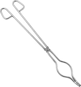 QWORK 16" Stainless Steel Crucible Tongs for Laboratory, Industry