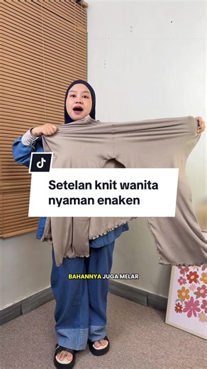 One Set Knit Wanita – Setelan Panjang Bahan Knit Melar Nyaman