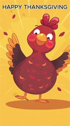 Thanksgiving Kawaii Turkey Dance Cozy Autumn Cartoon #thanksgiving #kawaii #cute