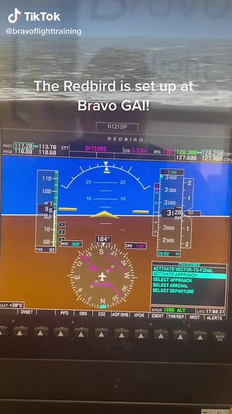 Get instrument current b4 spring weather! We have a Redbird TD2 ready to fly at Bravo GAI #redbird #instrumentapproach #pilotsoftiktok #flighttraining