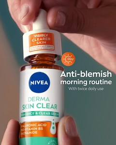 273 reactions | Boost your anti-blemish morning routine by using the NIVEA Derma Skin Clear Rebalance & Clear Serum (in as early as 7 days with twice daily use)! ASC Ref No. B0025N011325N | NIVEA | Facebook