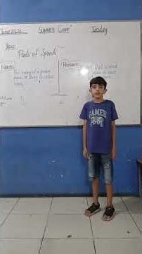 Summer Camp Activity ( Topic: parts of Speech)