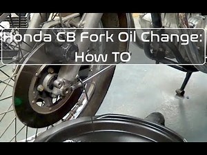Honda CB360 Fork Oil Change