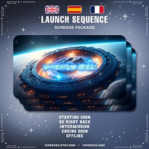 Animated Galaxy Twitch Overlay Pack: Cosmic Stream Layouts (english, French, Spanish) (digital Download - Etsy UK