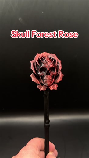 3D Printed Skull Forest Rose for Valentine's Day
