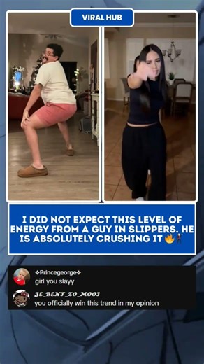 The Guy in Slippers KILLED This Dance Trend! 🤯🔥 Unexpected Energy! #Dance #Viral #Shorts