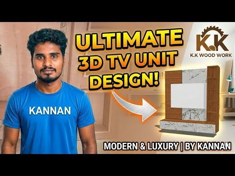 Modern TV Unit 3D Design using Moblo App | K.K Wood Work #Moblo #Moblo3D #MobloApp #3DModeling #DIYF