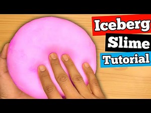 DIY CRUNCHY FLUFFY ICEBERG SLIME👅🎧 How to make Iceberg Slime at home!