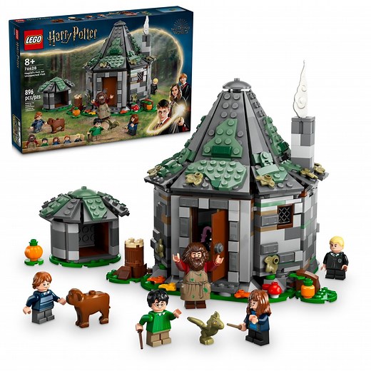 LEGO Harry Potter Hagrid's Hut: An Unexpected Visit - Harry Potter Toy for Boys & Girls Ages 8+ - Kids Building Toys W/ Buildable House, 7 Minifigures & Dragon - 76428 - Walmart.com
