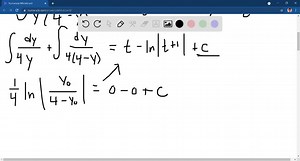 SOLVED:Consider the initial value problem y^'=t y(4-y) /(1 t),   y(0)=y0>0     (a) Determine how the solution behaves as  t →∞ .      (b) If  y0=2  , find the time  T  at which the solution first reaches the value  3.99  .      (c) Find the range of initial values for which the solution lies in the interval  3.99<y<    4.01  by the time  t=2