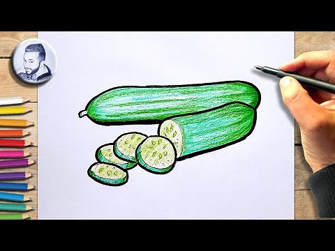 Comment dessiner un concombre dessin facile