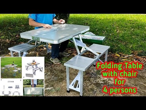 Folding Table with Chair for 4 persons