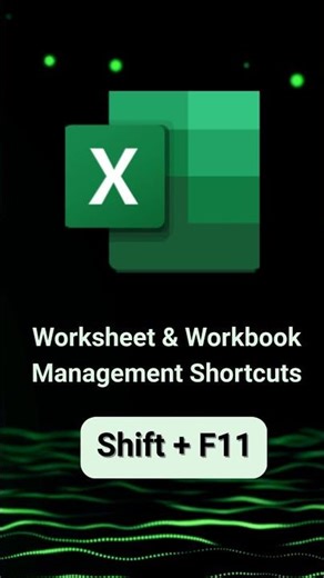 Worksheet and Workbook Management Excel Shortcuts #excel #excelshortcuts #shorts
