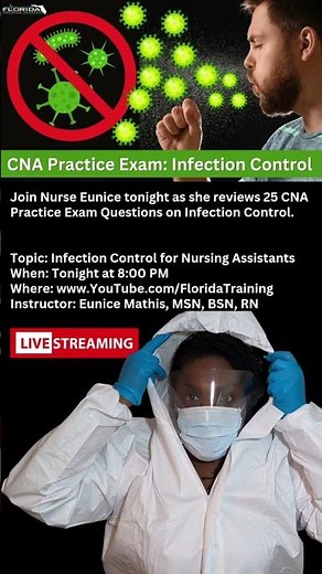 Infection Control: LIVE Practice CNA Exam Questions and Answers