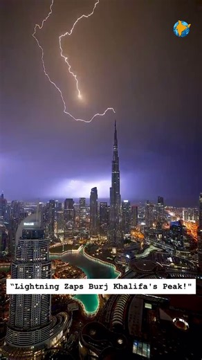 IndianGeolens | Lightning struck the Burj Khalifa, the world’s tallest building, during a severe storm in Dubai on December 18, 2025. Dubai’s Crown Prince... | Instagram