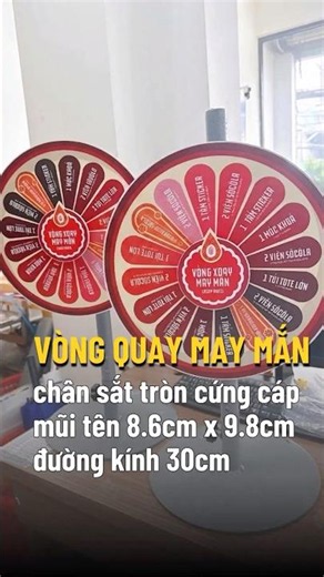 Làm vòng quay may mắn quà tặng sự kiện, chân sắt tròn cứng cáp - In Kỹ Thuật Số Since 2006