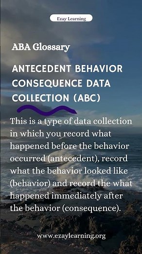 Antecedent Behavior Consequence Data Collection (ABC) #abaexamprep #appliedbehavioranalysis #ABC