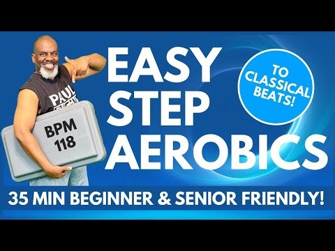 Easy Step Aerobics Workout for Beginners & Boomers | Slow Pace 35 Minutes