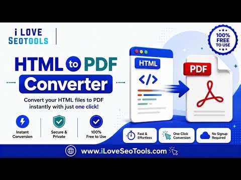 Free HTML to PDF Converter – Convert HTML Files to PDF Online