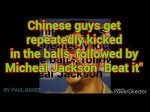Chinese Guys Get Repeatedly kicked in the Balls.