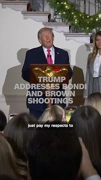 President Trump addresses Bondi and Brown shootings