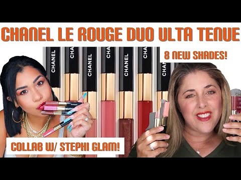 CHANEL LE ROUGE DUO ULTRA TENUE Ultrawear Liquid Lip Colour! All NEW 8 Shades Collab @Stephi Glam