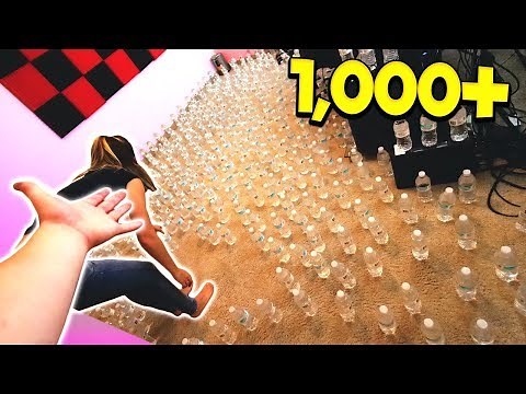 PRANKING FRIENDS WITH 1,000 WATER BOTTLES!