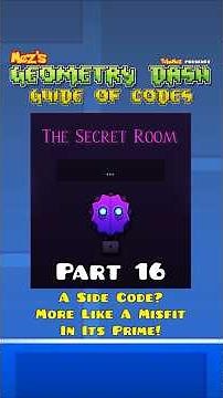 The Secret Room Codes of GD - Part 16: A Side Code? More Like A Misfit In Its Prime! 💽🎶🎧 #shorts