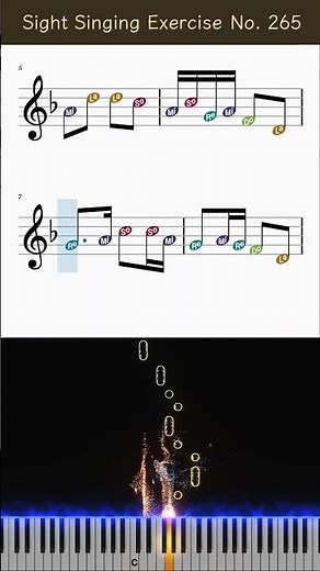 Daily Sight-Singing Exercise No.265 | Intermediate: One Flat(Key F), Movable Do