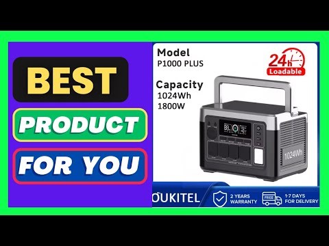 OUKITEL P1000 PLUS Portable Power Station 1800W Solar