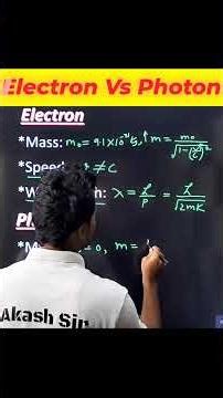 12th Dual Nature of Radiation & Matter | Electron Vs Photon | Mass, Speed & Wavelength | #asdphysics
