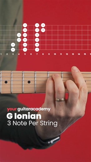 🎸 G Ionian Scale (3 Note Per String) Guitar Tutorial, Save to learn! Are you a guitar player looking to take your skills to the next level? For more Guitar Lessons, Guitar Courses & Guitar Tutorials... Try out the Guitar Club 14-day free trial - 🔗 LINK IN BIO Follow @yourguitaracademy For Daily Guitar Lessons, Tutorials & Online Courses 💯🔥 #guitartok#learnguitar #guitarlesson #guitartipsandtricks #guitarhacks #beginnerguitarist #guitaristoftiktok #guitarsolo #playguitar | 1 jour 1 riff