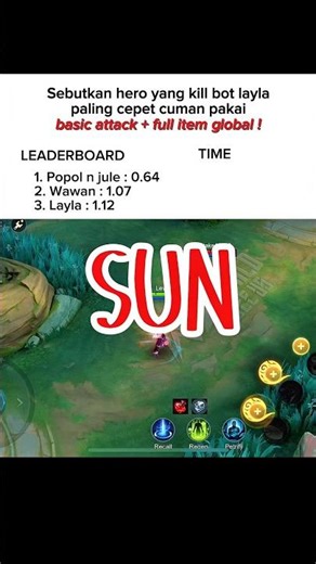 Sun basic attack + full item vs bot layla