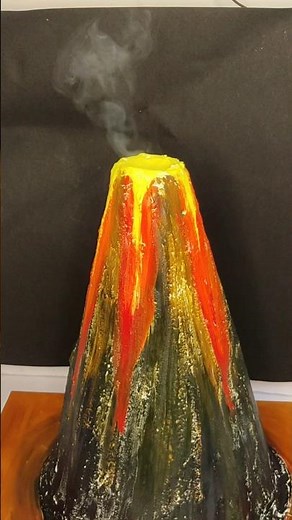 volcano working model #science #volcano #scienceproject