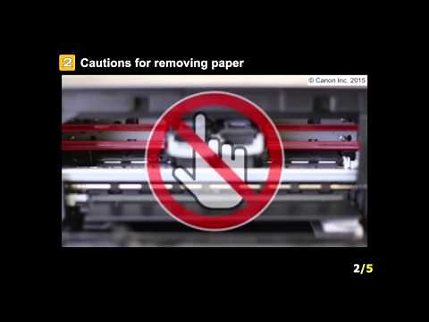 PIXMA MG3620: Removing a jammed paper from inside the printer